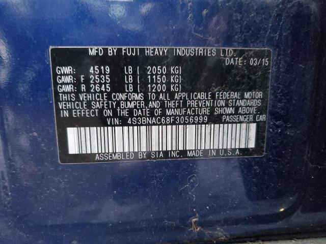 2015 SUBARU LEGACY 2.5 4S3BNAC68F3056999