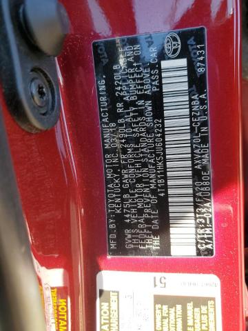 2018 TOYOTA CAMRY L 4T1B11HK5JU604232