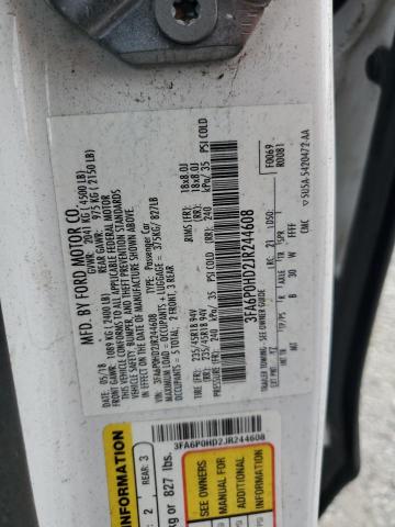2018 FORD FUSION SE - 3FA6P0HD2JR244608