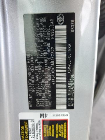 2011 TOYOTA CAMRY BASE - 4T4BF3EK9BR147322