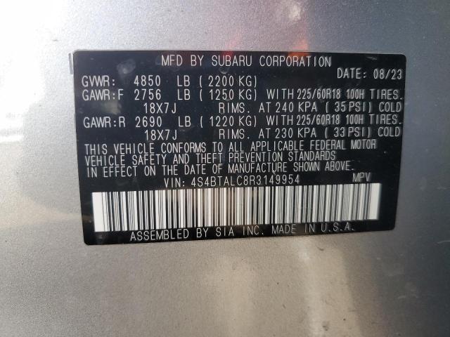 2024 SUBARU OUTBACK ON 4S4BTALC8R3149954