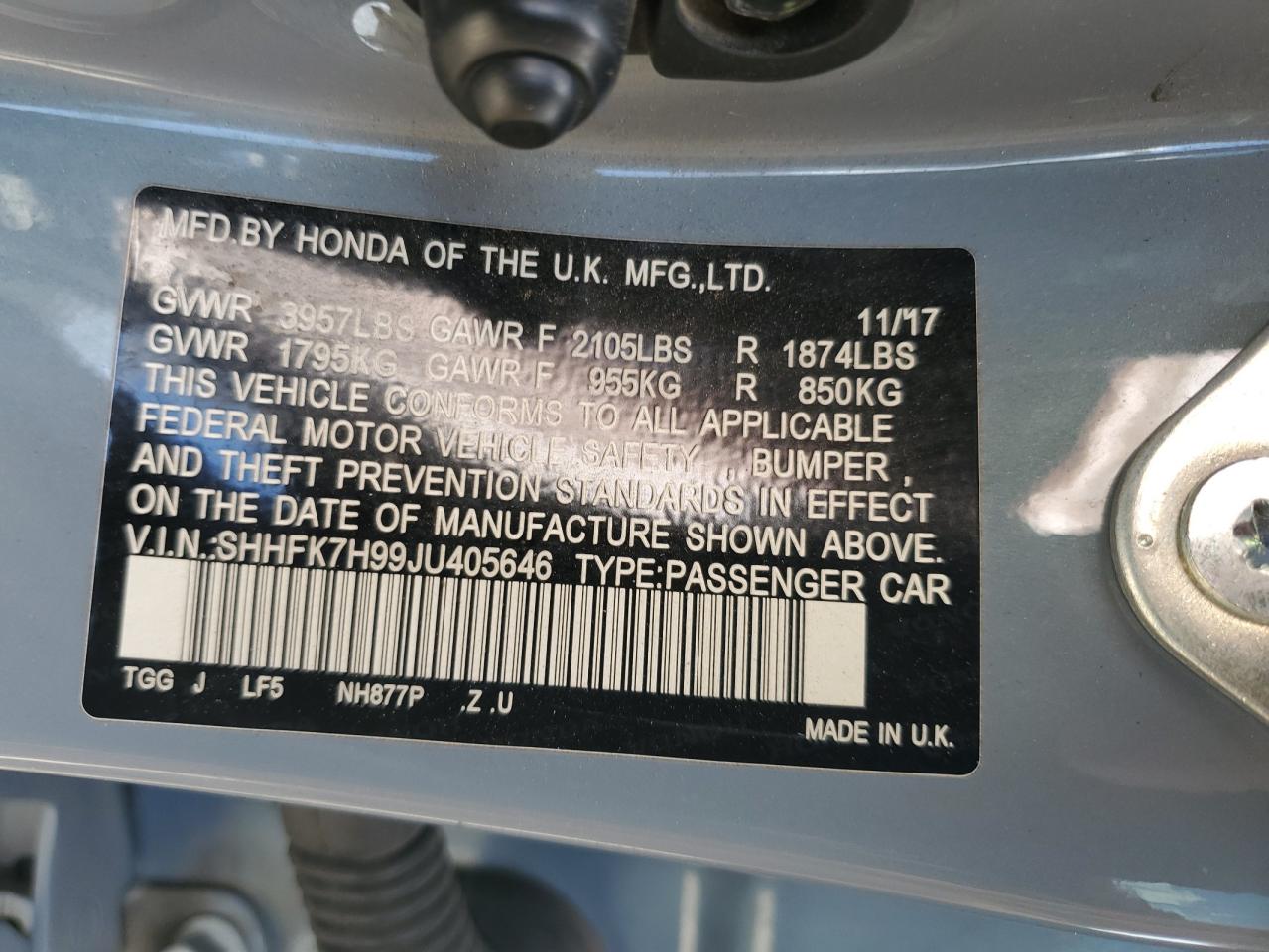 HONDA CIVIC SPORT TOURING