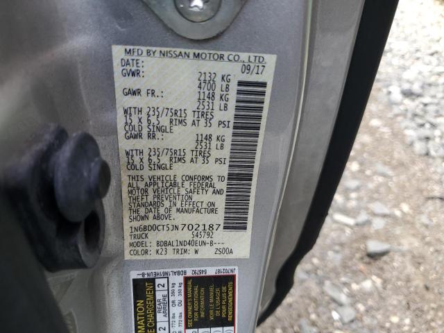 2018 NISSAN FRONTIER S 1N6BD0CT5JN702187