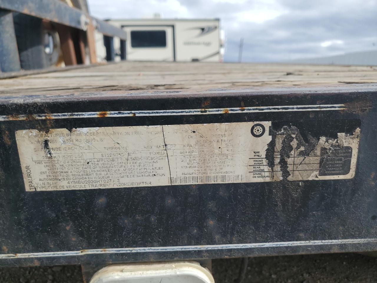 Lot #3282534879 2017 CARRY-ON UNKNOWN