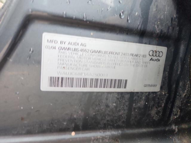 2004 AUDI A4 1.8T #3265201007