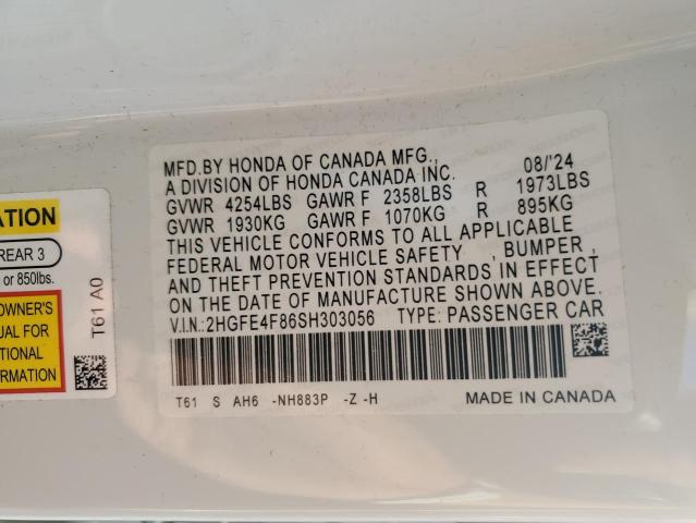 2025 HONDA CIVIC SPOR - 2HGFE4F86SH303056