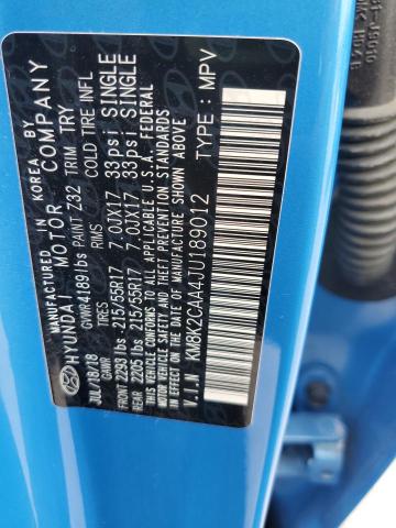 2018 HYUNDAI KONA SEL - KM8K2CAA4JU189012