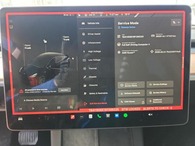 2025 TESLA MODEL Y 7SAYGDEE1SF288225