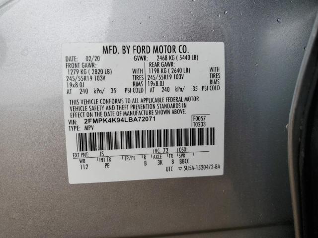 2020 FORD EDGE TITAN 2FMPK4K94LBA72071