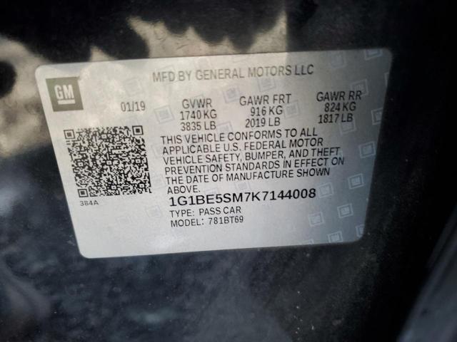 2019 CHEVROLET CRUZE LT #3286584165