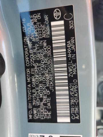 2016 TOYOTA PRIUS JTDKARFU2G3513800