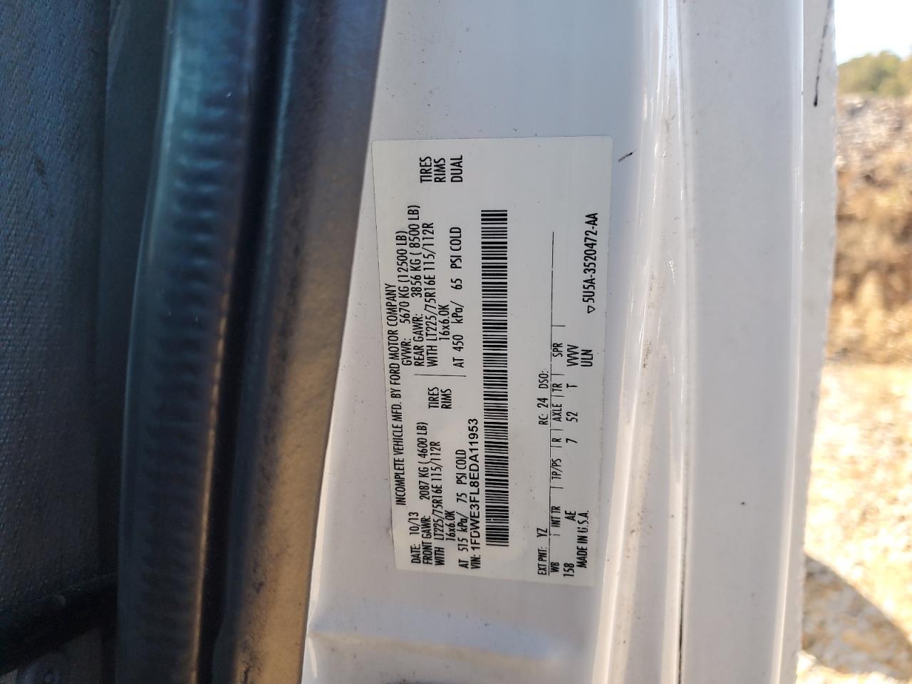 FORD ECONOLINE E350 SUPER DUTY CUTAWAY VAN