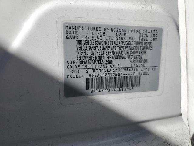 2019 NISSAN SENTRA S - 3N1AB7AP7KL613969