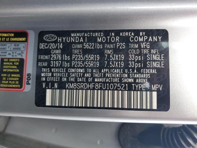 2015 HYUNDAI SANTA FE G KM8SRDHF8FU107521