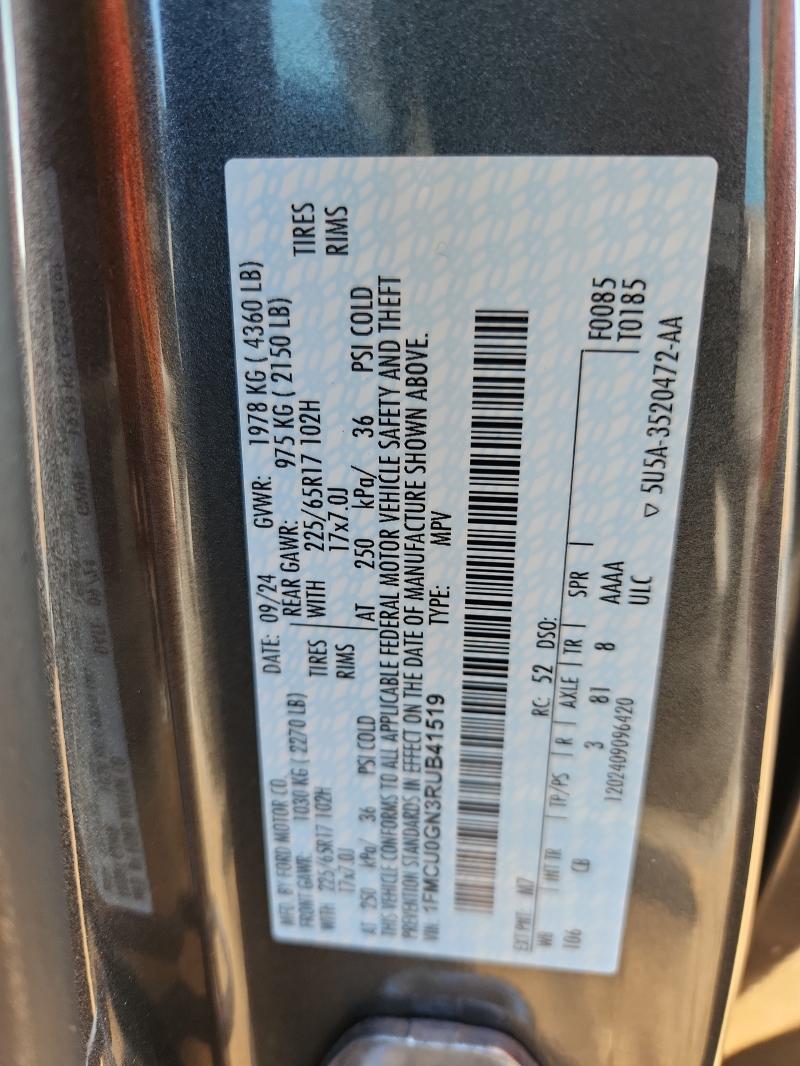 2024 FORD ESCAPE ACT #3302937612