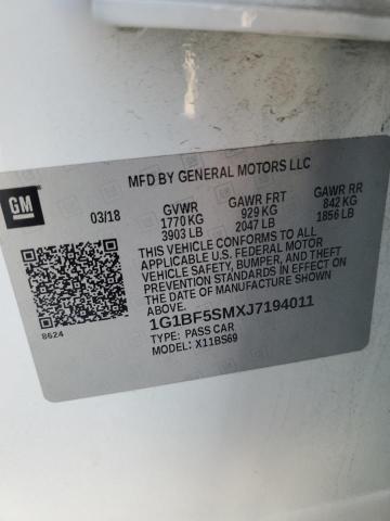 2018 CHEVROLET CRUZE PREM - 1G1BF5SMXJ7194011