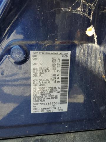 2017 NISSAN ROGUE SV 5N1AT2MVXHC835039