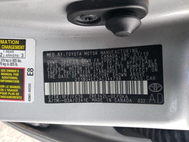 2010 TOYOTA COROLLA BASE #3305462093
