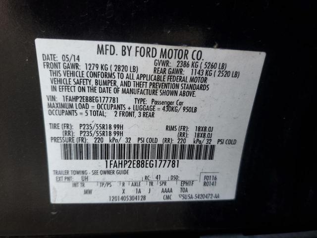 2014 FORD TAURUS SEL #3287609006