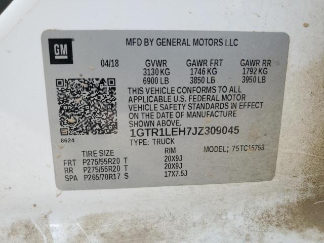 2018 GMC SIERRA C15 1GTR1LEH7JZ309045