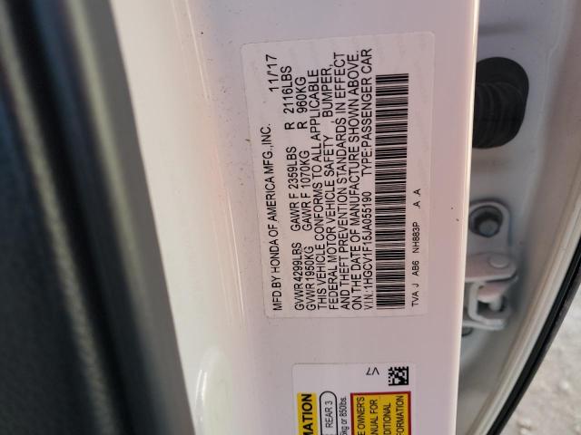 2018 HONDA ACCORD LX - 1HGCV1F15JA055190