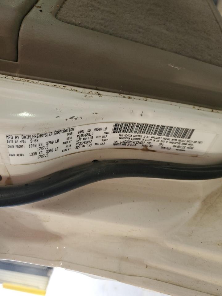 Lot #3297123502 2004 JEEP GRAND CHER