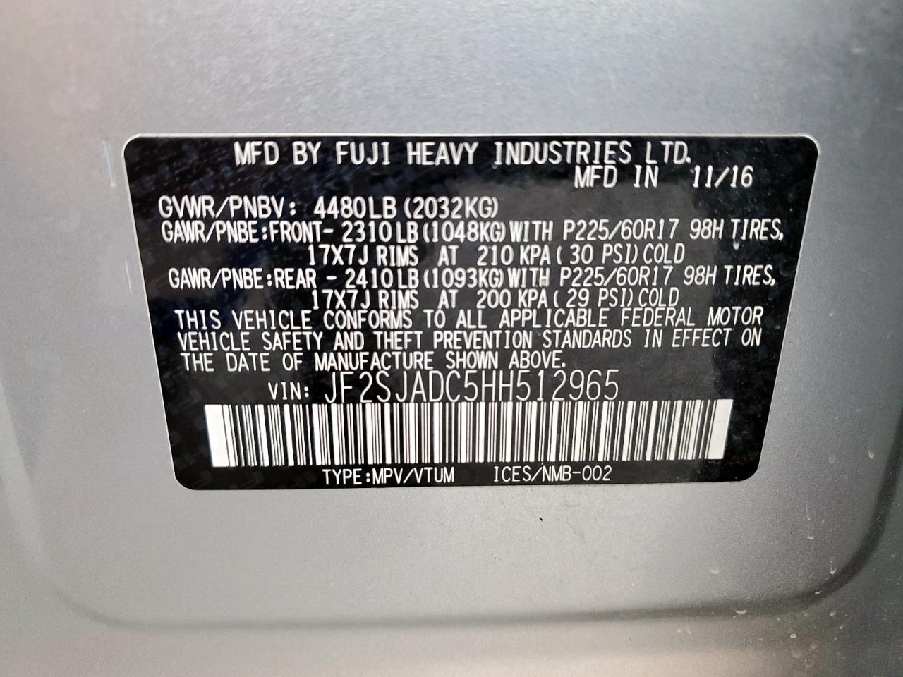 SUBARU FORESTER 2.5I PREMIUM