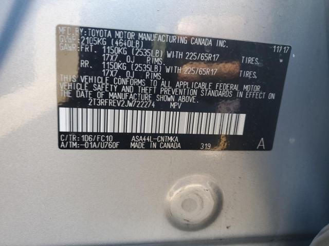 2018 TOYOTA RAV4 ADVEN - 2T3RFREV2JW722274