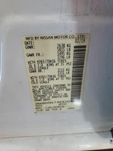 2019 NISSAN FRONTIER S - 1N6AD0EV0KN746920