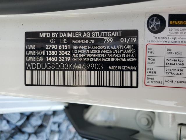 2019 MERCEDES-BENZ S 560 - WDDUG8DB3KA469903