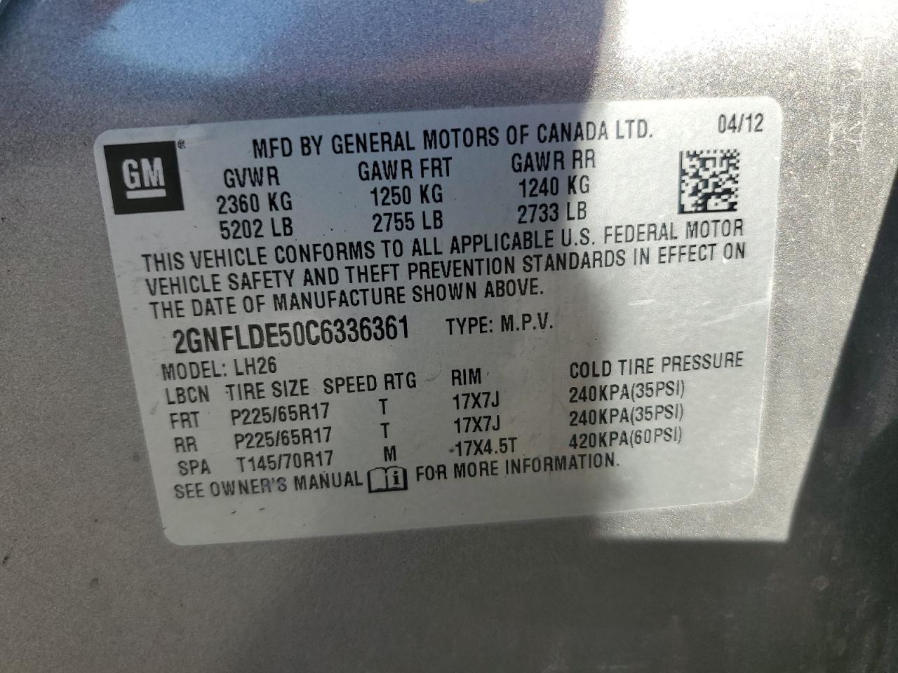 CHEVROLET EQUINOX LT