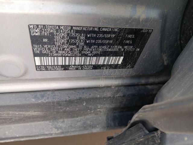 2019 TOYOTA RAV4 - 2T3N1RFV0KW037784