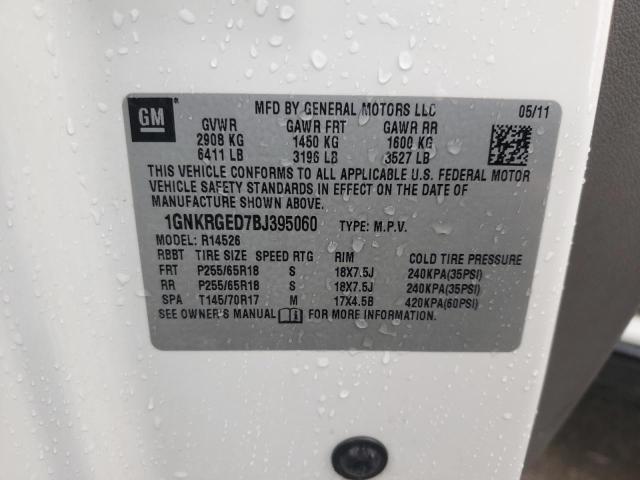 2011 CHEVROLET TRAVERSE L - 1GNKRGED7BJ395060