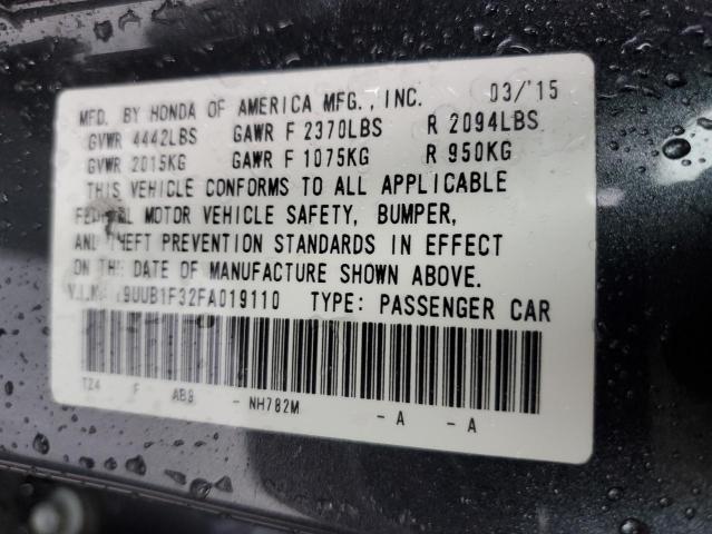 2015 ACURA TLX 19UUB1F32FA019110