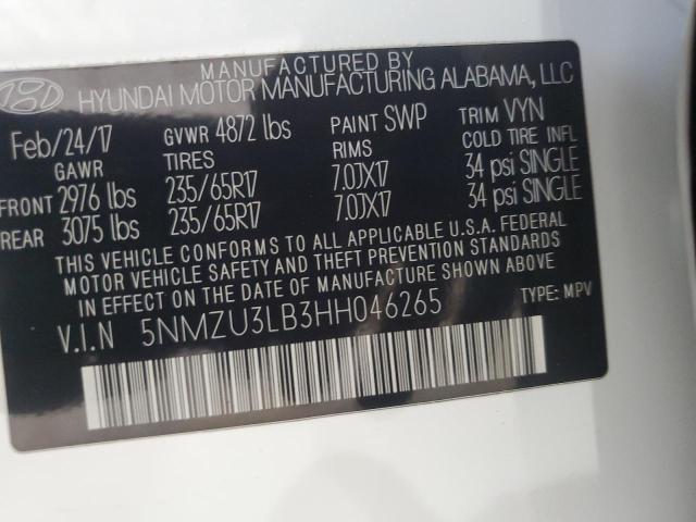 2017 HYUNDAI SANTA FE S 5NMZU3LB3HH046265
