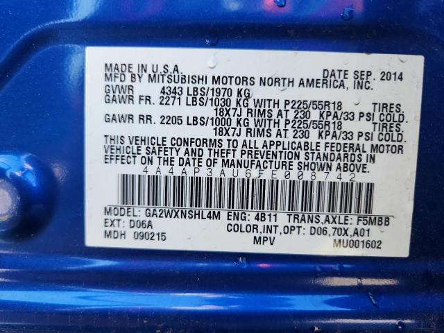 2015 MITSUBISHI OUTLANDER #3287879094