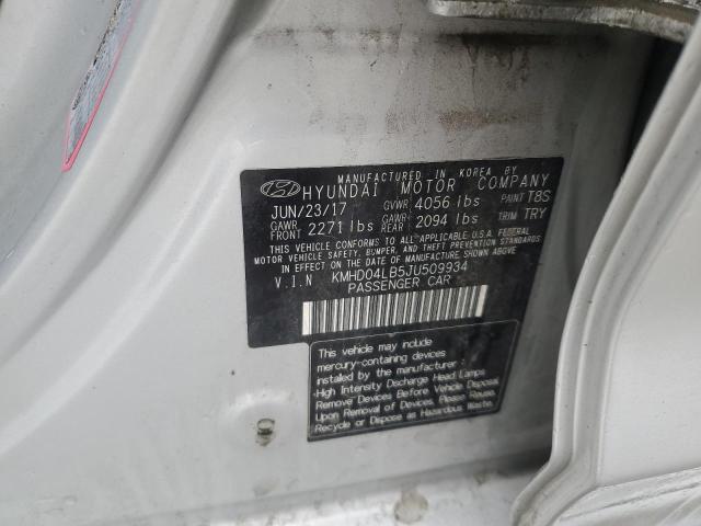 2018 HYUNDAI ELANTRA SP KMHD04LB5JU509934