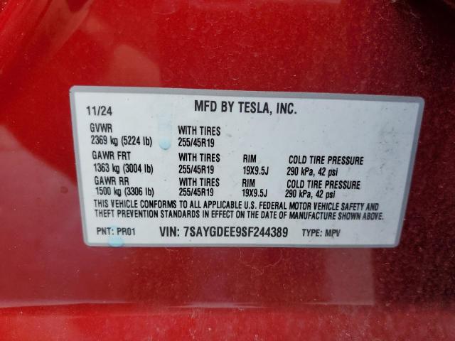 2025 TESLA MODEL Y - 7SAYGDEE9SF244389