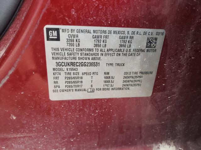 2016 CHEVROLET SILVERADO #3297106490