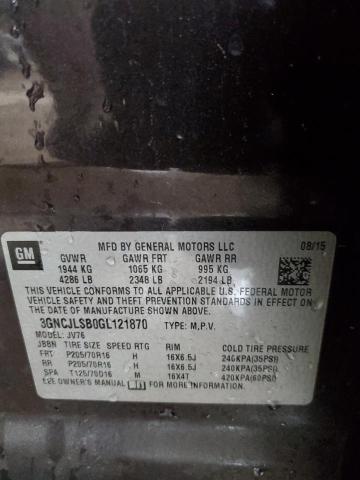 2016 CHEVROLET TRAX 1LT - 3GNCJLSB0GL121870