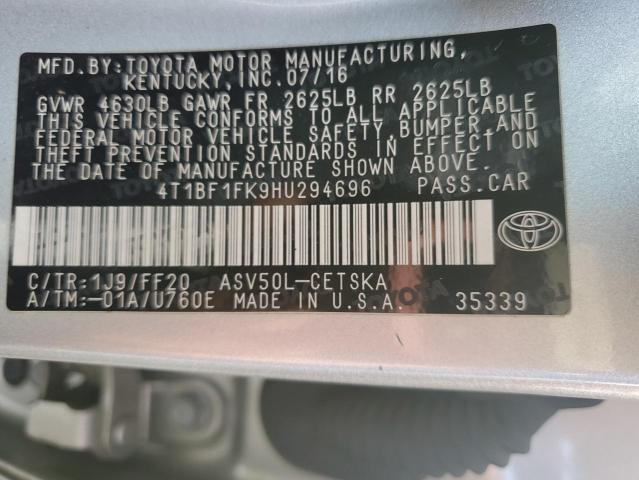 2017 TOYOTA CAMRY LE - 4T1BF1FK9HU294696