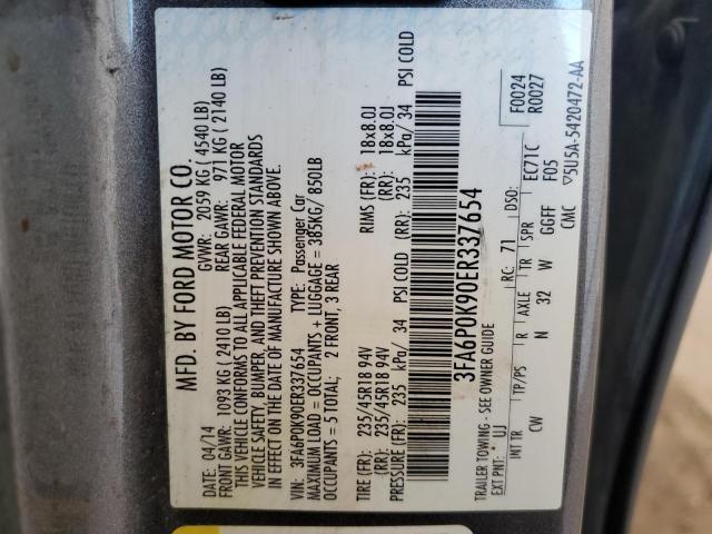 2014 FORD FUSION TIT - 3FA6P0K90ER337654