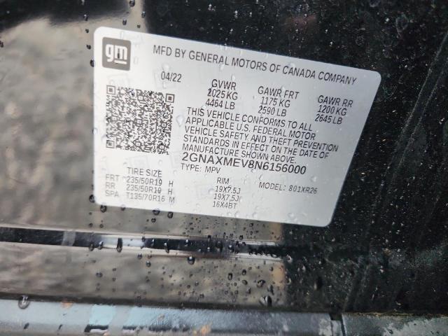 2022 CHEVROLET EQUINOX RS - 2GNAXMEV8N6156000