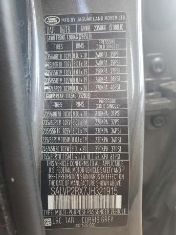 2018 LAND ROVER RANGE ROVER EVOQUE SE SALVP2RX7JH321915