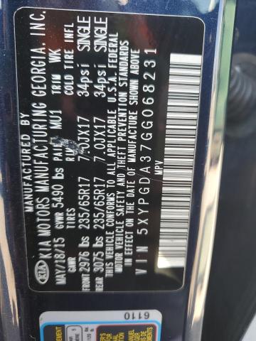 2016 KIA SORENTO LX #3259482104