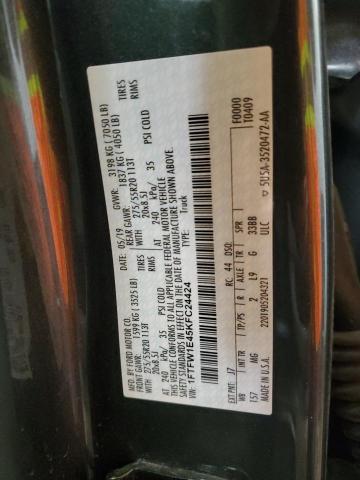 2019 FORD F150 SUPERCREW 1FTFW1E45KFC24424