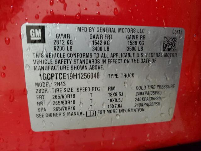 2017 CHEVROLET COLORADO L 1GCPTCE19H1256040