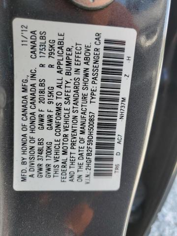 2013 HONDA CIVIC LX #3292398280