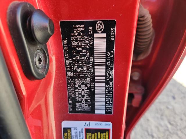 2012 TOYOTA CAMRY BASE - 4T1BF1FK1CU565890