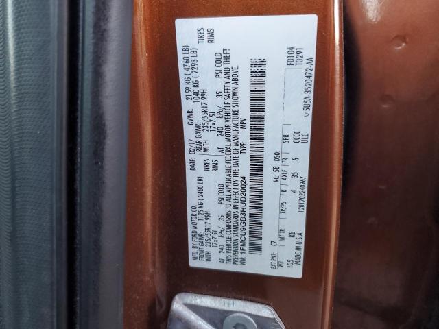 2017 FORD ESCAPE SE 1FMCU9GD3HUD20024